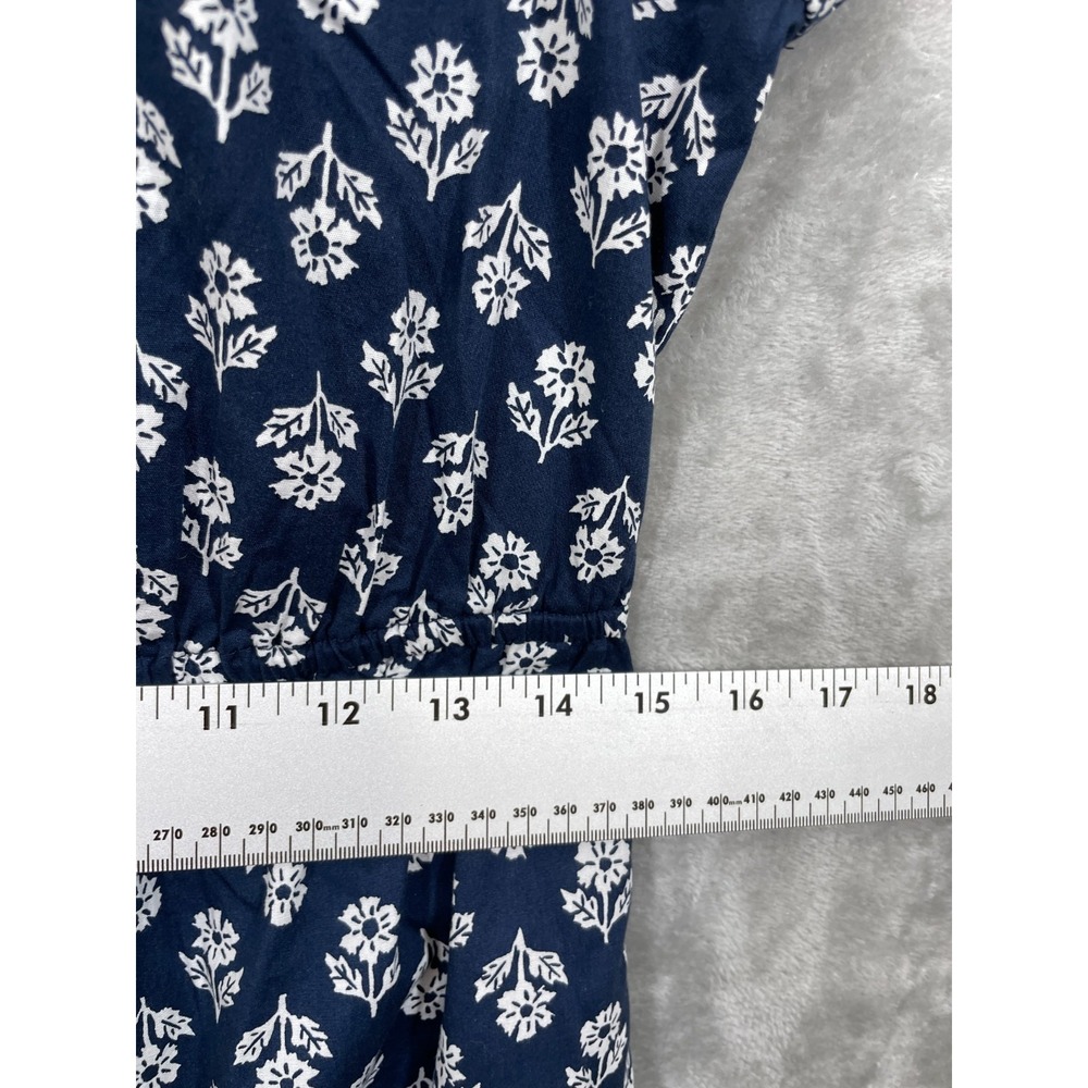 J.Crew Willa Midi Dress Size 8 Navy Blue Floral Tiered Pockets MSRP $158 NWT - Picture 8 of 10